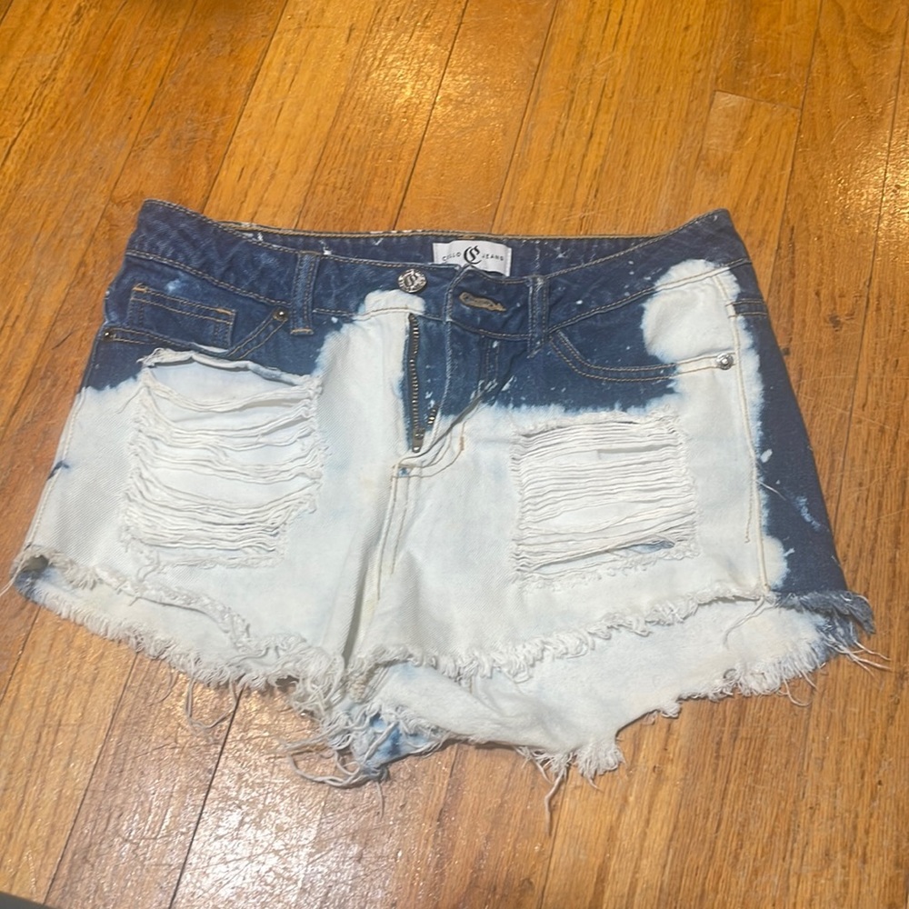 Distressed Denim Shorts